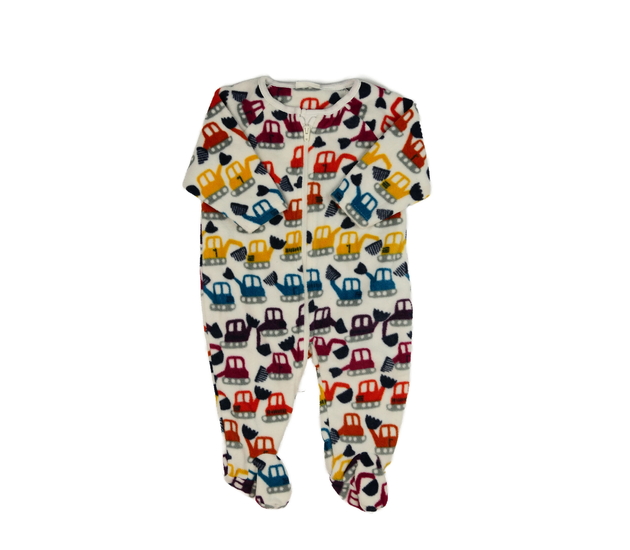 Bílý teplejší overal s bagry Next