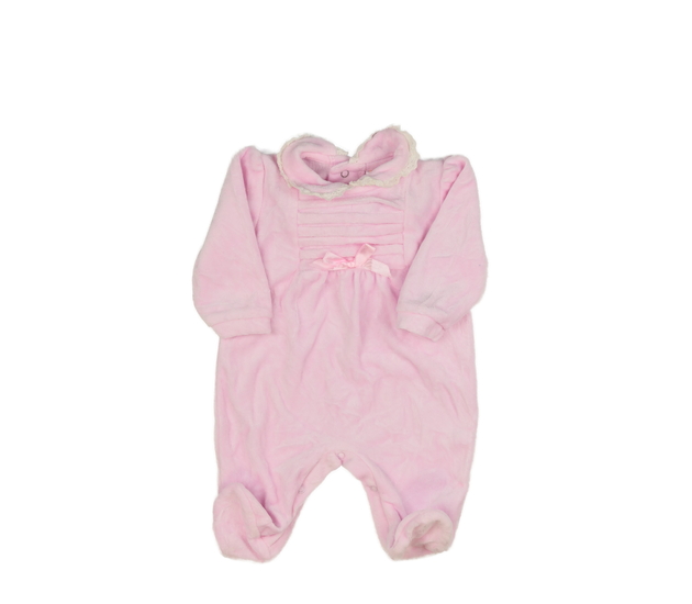 Růžový teplejší overal s límečkem 