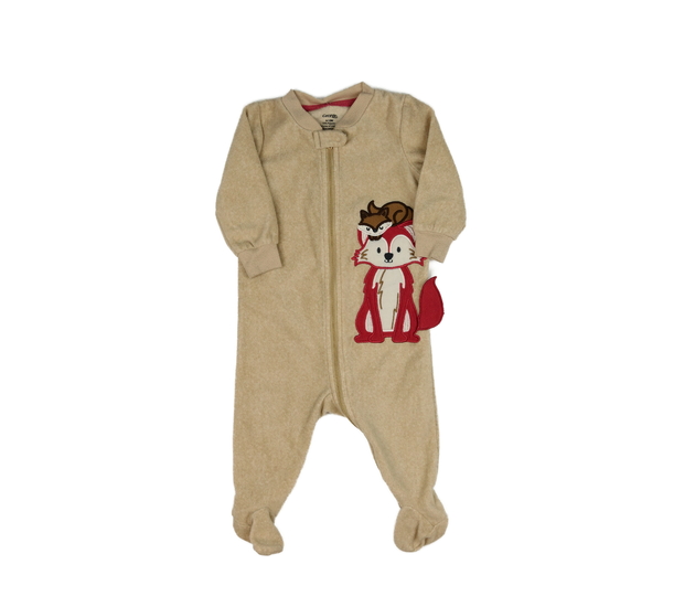 Hnědý teplejší overal se zvířátky George