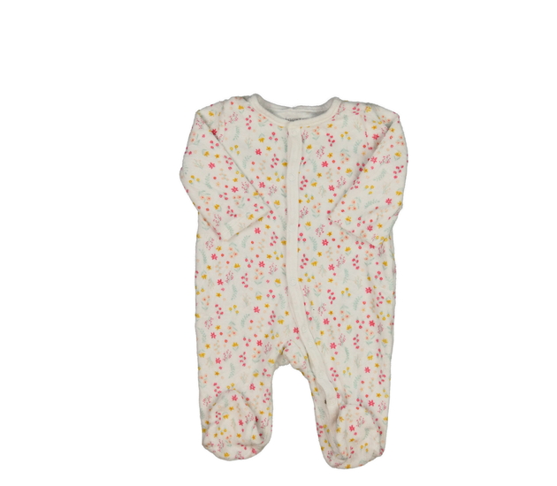 Bílý květinový overal 