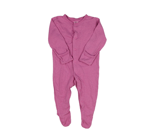 Růžový overal s puntíky 