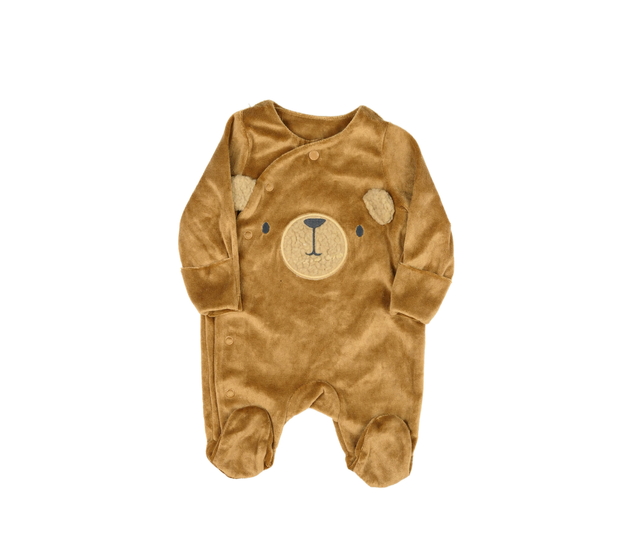 Hnědý overal s čumáčkem medvěda Tu 