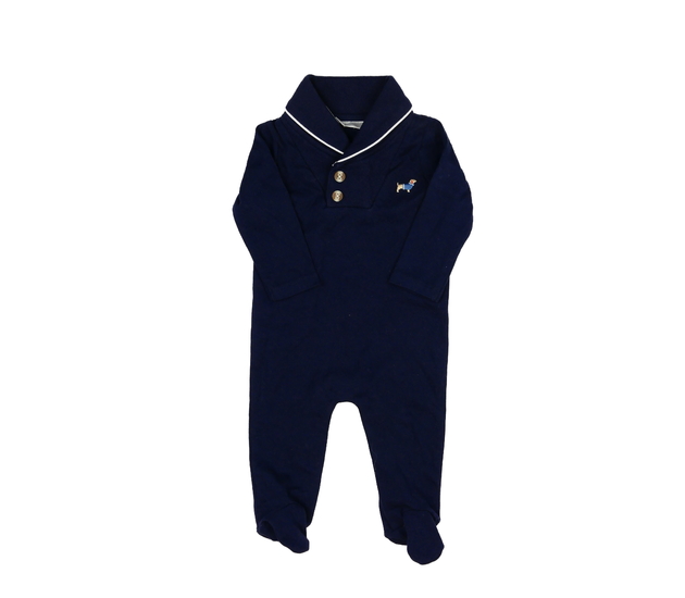Tmavě modrý overal s límečkem 