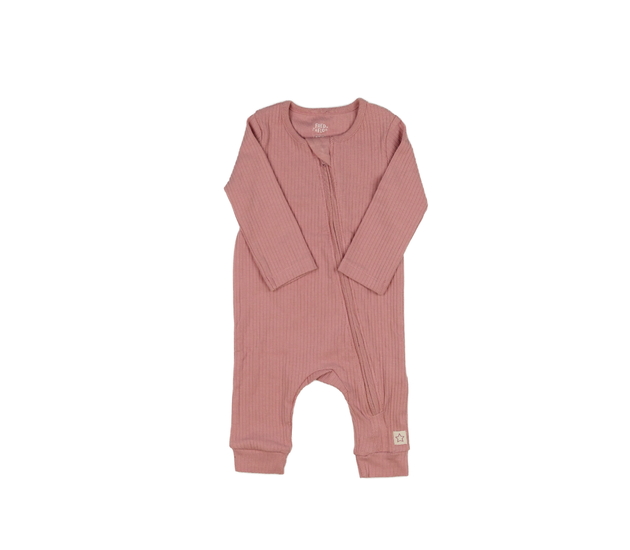 Růžový žebrovaný overal F&F