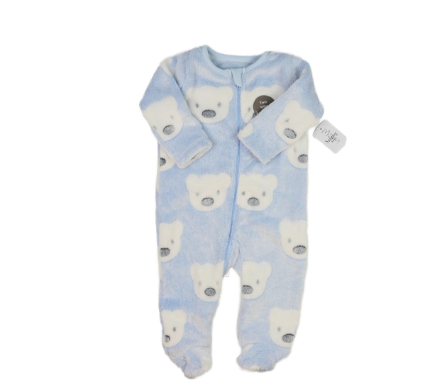 Nový modrý hebký overal s medvědem Nutmeg