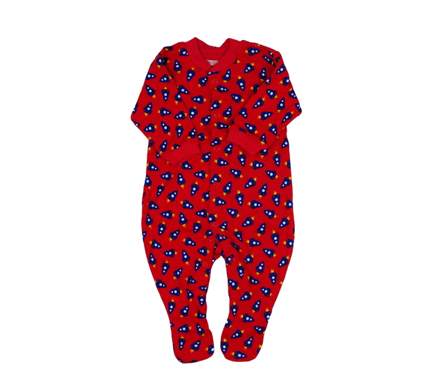 Červený overal s raketou 