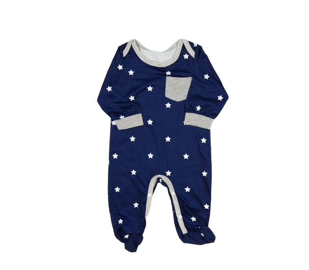 Modro-šedý overal s hvězdami 