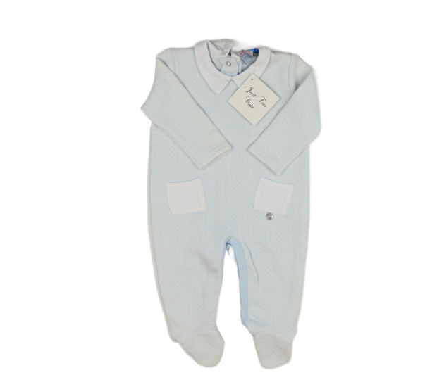 Nový modrý overal s límečkem 