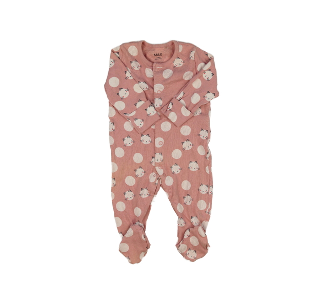 Růžový overal s kočičkou M&S