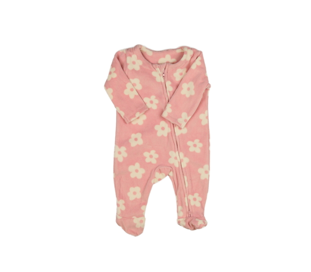 Růžový hebký overal s květinami George