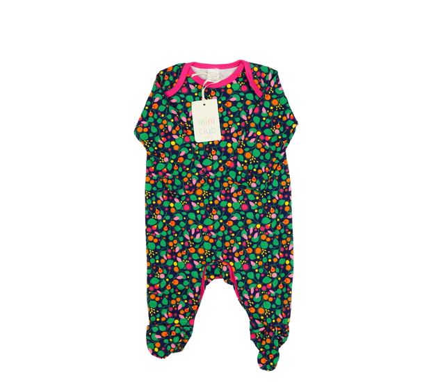 Nový tmavě modrý overal, barevně vzorovaný