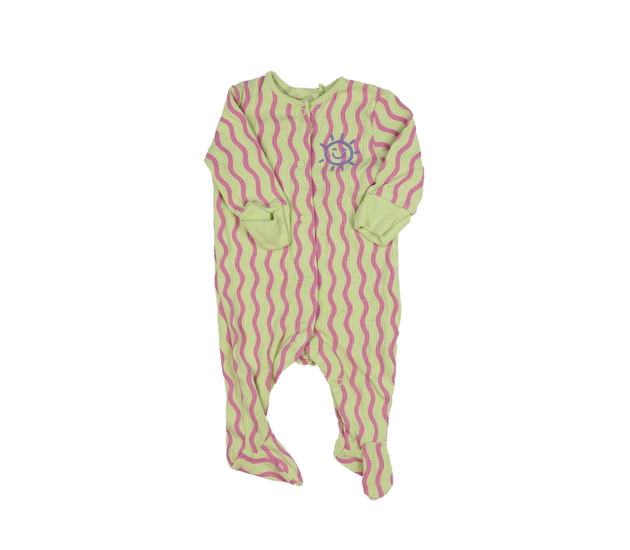 Zelený overal s růžovými pruhy Next