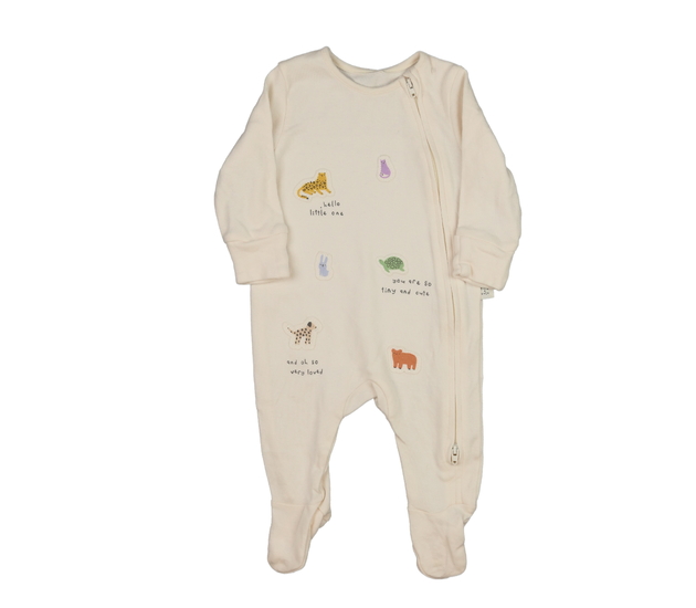 Krémový overal se zvířátky George