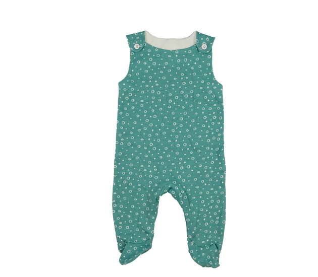 Zelený vzorovaný overal 