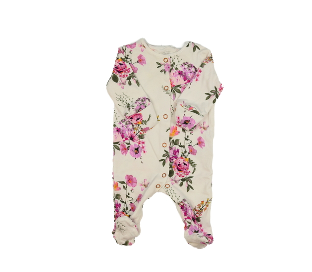 Bílý overal s růžovými květinami Next