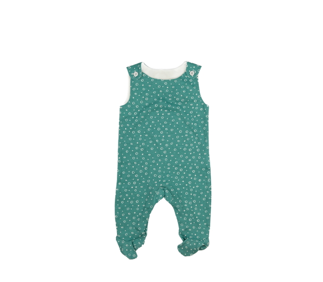 Modrý vzorovaný overal 