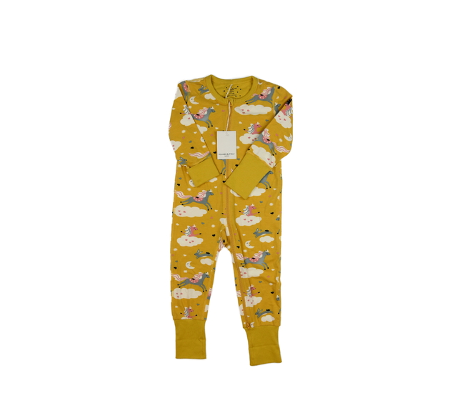 Nový žlutý krásný overal se zvířátky 