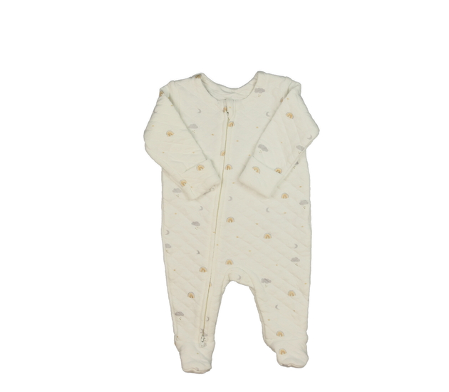 Bílý prošívaný overal s motivem oblohy George