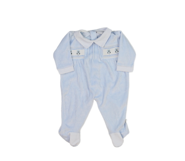 Modrý teplejší overal s límečkem 