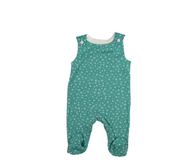 Modrý vzorovaný overal 