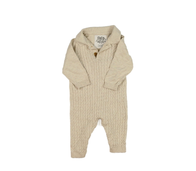 Hnědý teplejší overal s límečkem F&F