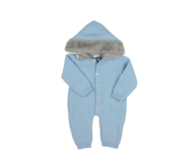 Modrý pletený overal 