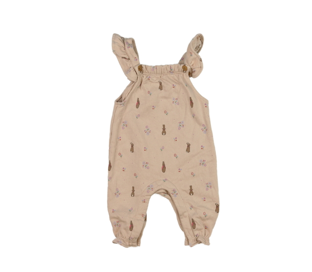 Hnědý teplejší overal se zajíčky M&S
