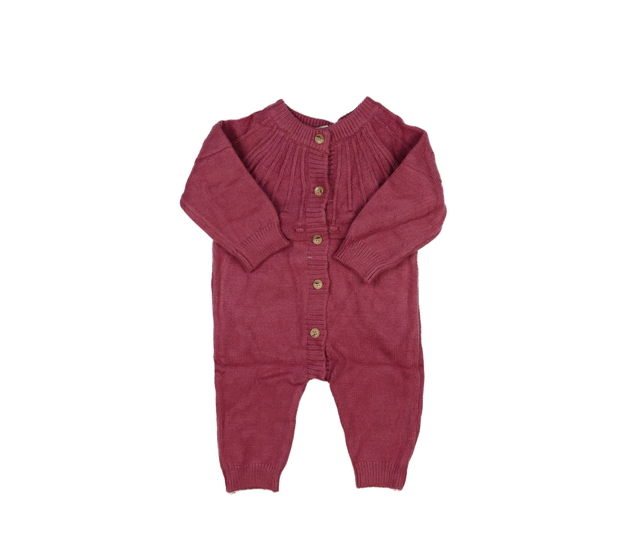 Růžový teplý overal 