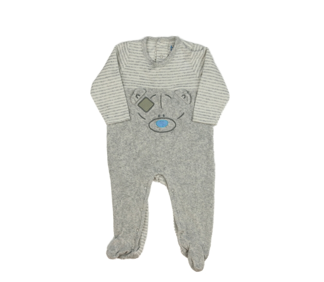 Šedý teplejší overal s medvědem 