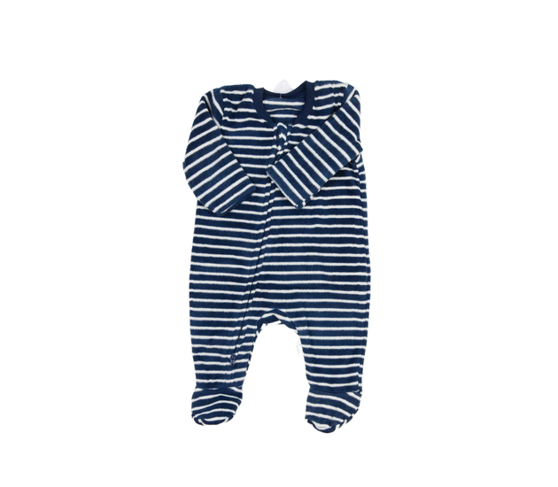 Modro-bílý pruhovaný teplejší overal George