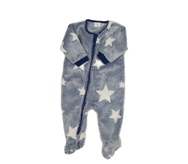 Modrý chlupatý overal s hvězdami Next