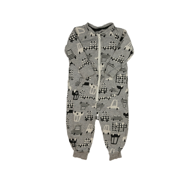 Šedý teplákový overal s auty Next
