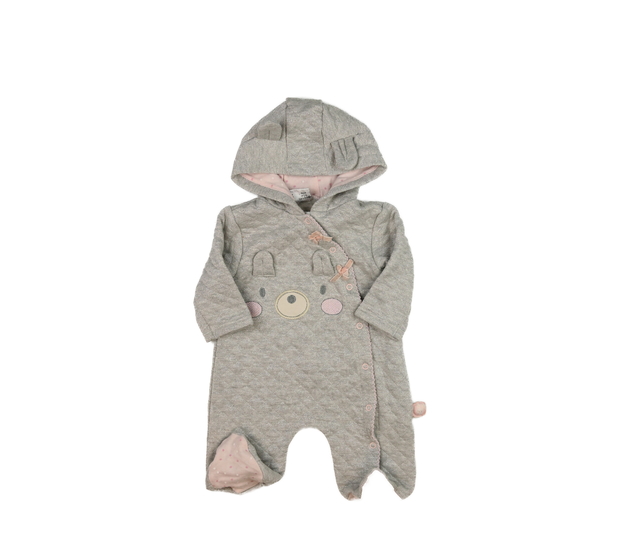 Šedý lesklý overal s čumáčkem 