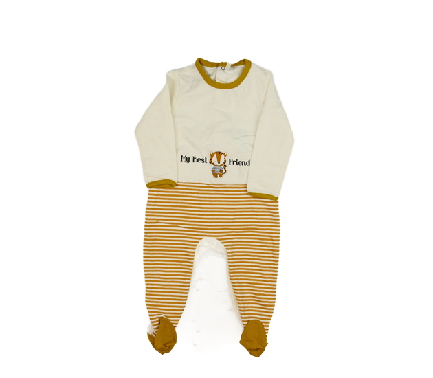 Krémovo-žlutý overal se zvířátkem 