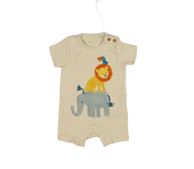 Hnědý letní overal se zvířátky M&S