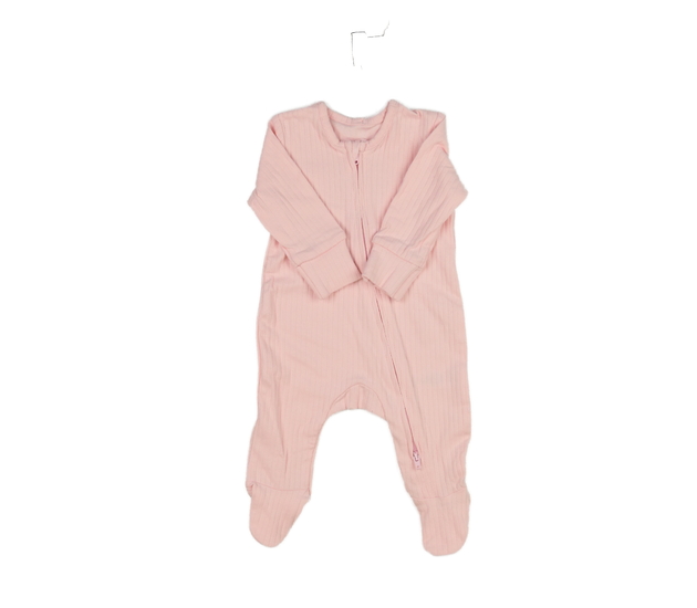 Světle růžový žebrovaný overal George