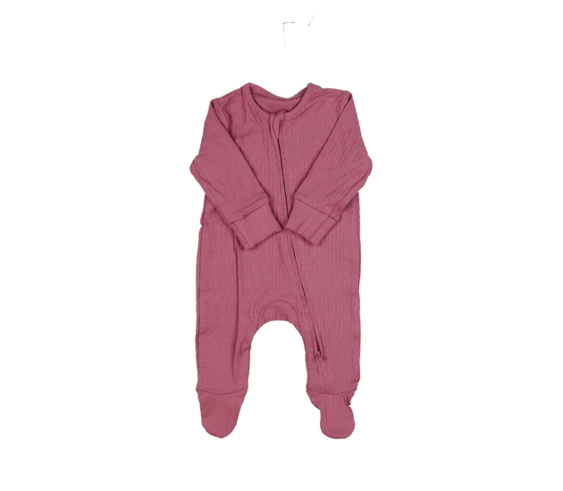 Tmavě růžový žebrovaný overal George
