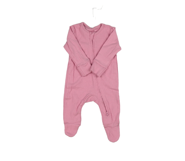 Sytě růžový žebrovaný overal George