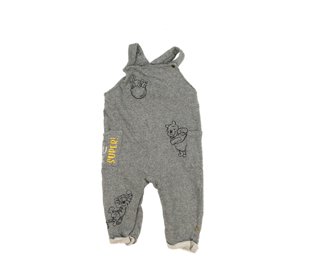 Šedý melírovaný overal Medvídek Pú Disney 