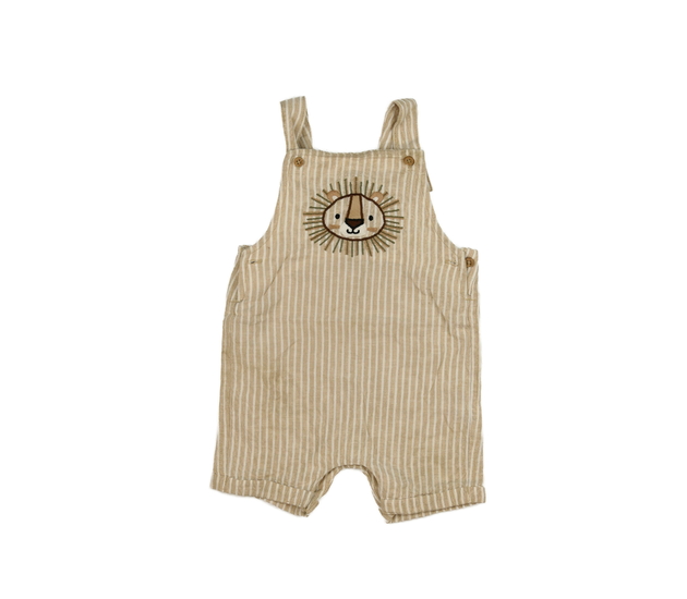 Hnědý pruhovaný overal se lvem Tu 