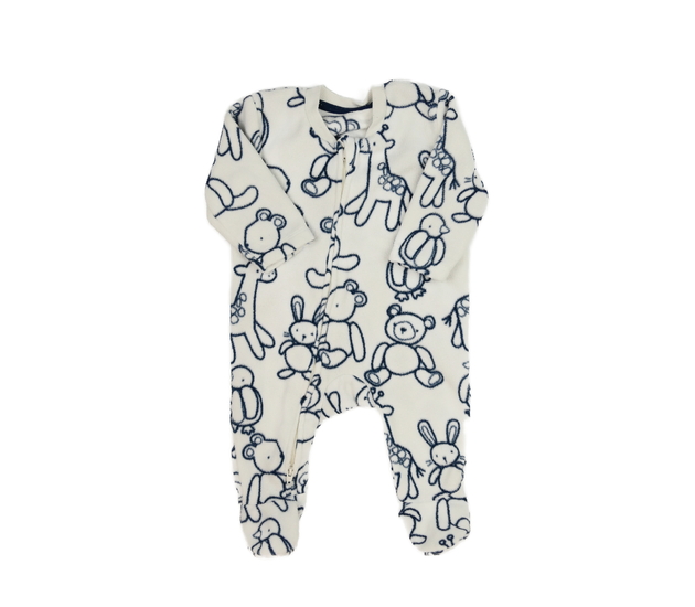 Bílý teplejší overal se zvířátky George