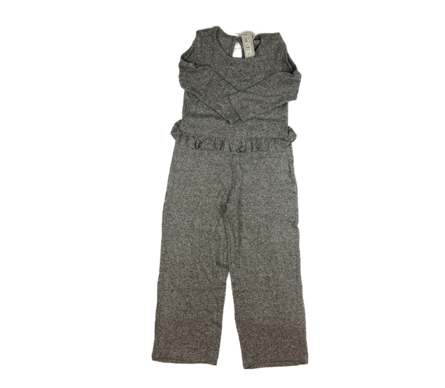 Nový šedý melírovaný overal s volánky River Island