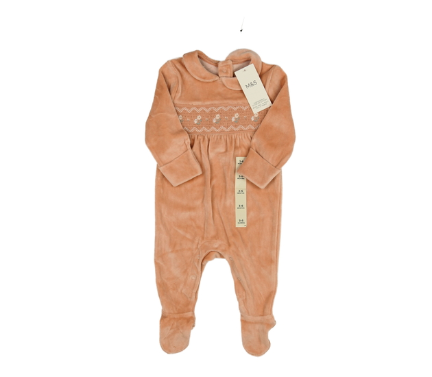 Nový meruňkový semišový overal s límečkem M&S