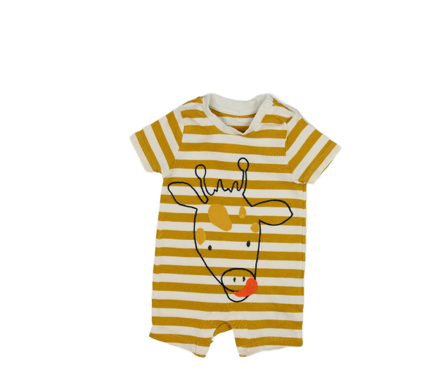 Hnědý pruhovaný overal se žirafou M&S