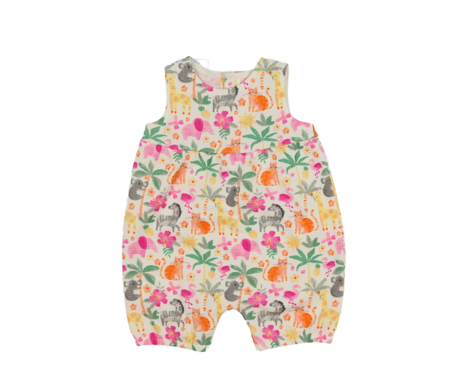 Bílý overal se zvířátky Nutmeg