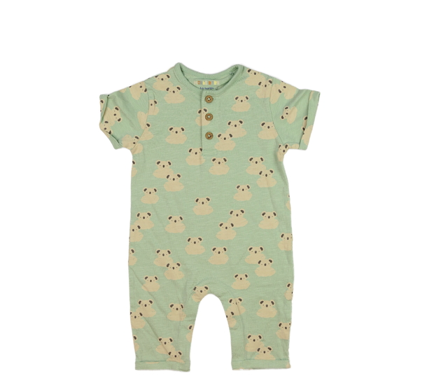 Zelený overal se zvířátkem 
