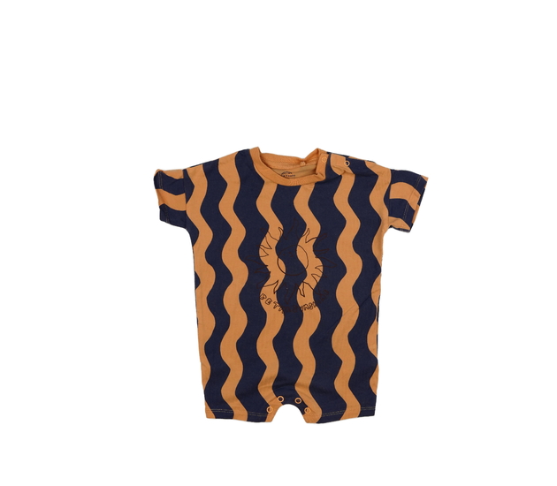 Hnědo-modrý pruhovaný overal Next