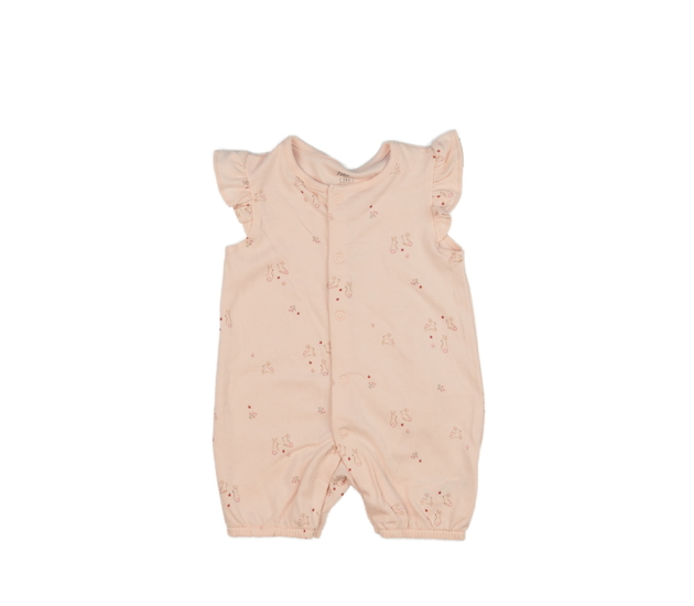 Růžový overal se zajíčky a volánky Next