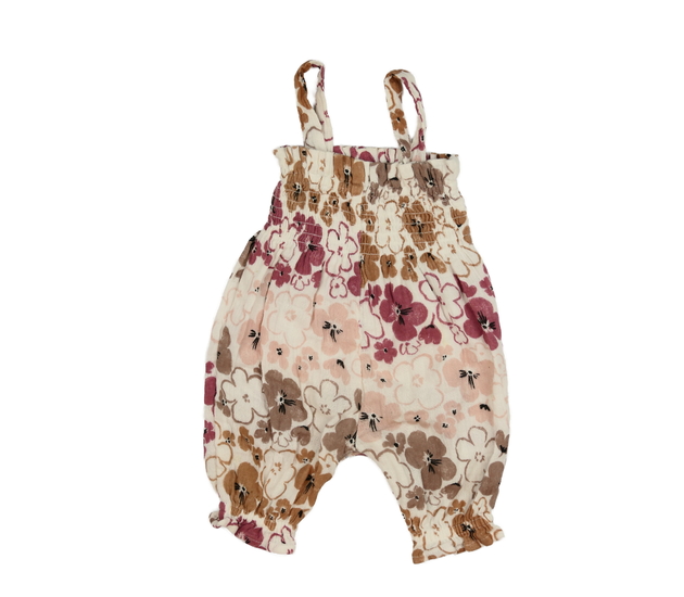 Krémový květinový overal Nutmeg