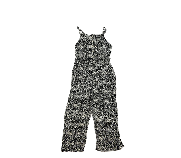 Černo-bílý vzdušný květinový overal River Island 